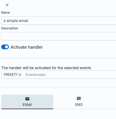 New email handler