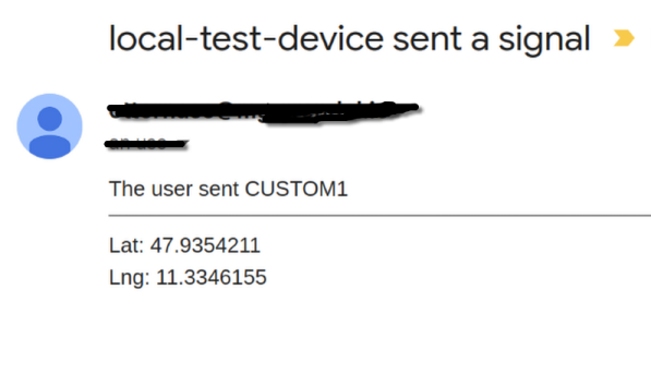 Email received