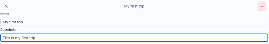 New trip